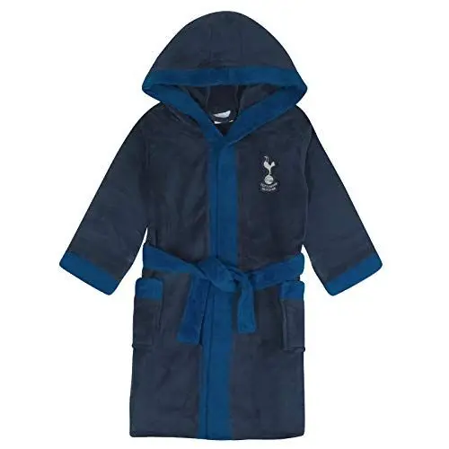 Produktbild: Tottenham Hotspur - Herren Fleece-Bademantel mit Kapuze - offizielles Merchandise - Geschenk - Dunkelblau/Marineblau - XL