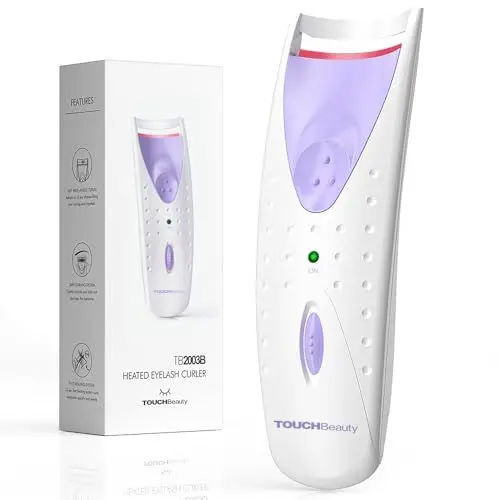 Produktbild: TOUCHBeauty Beheizte Wimpernzange Elektrisch,Wimpernformer Elektrische mit Silikon-Heizkissen,Schnelles und Langlebiges Natürliches Wimpern-Make-up-Werkzeug für Frauen AG-2003(Purpur)