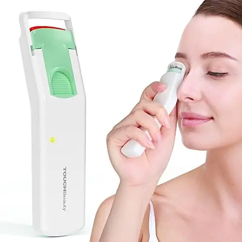Produktbild: TOUCHBeauty Beheizte Wimpernzange Elektrisch,Wimpernformer Elektrische mit Silikon-Heizkissen,Schnelles und Langlebiges Natürliches Wimpern-Make-up-Werkzeug für Frauen AG-9906(Grün) AG-9906G