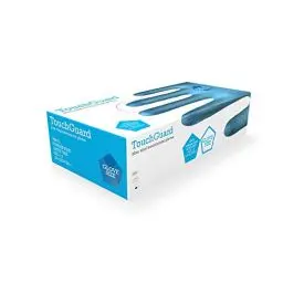 Produktbild: TouchGuard Einweg-Vinylhandschuhe aus Blauem Vinyl, Puderfrei, Schachtel mit 100 Stück, Größe L.