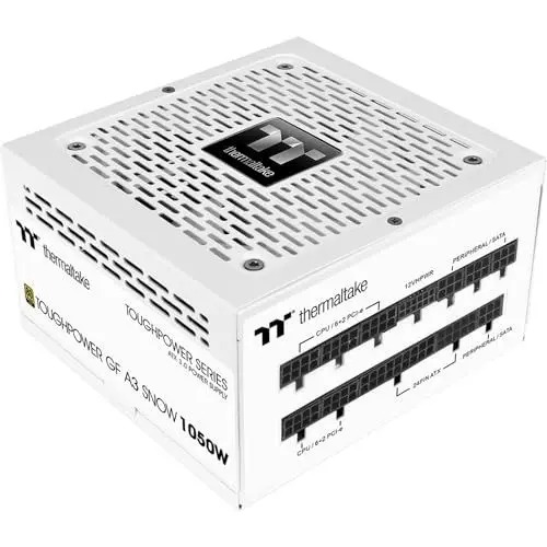 Produktbild: Toughpower GF A3 1050W | PC-ATX-3.0-Netzteil | PCIe Gen 5.0 | 80-Plus-Gold | voll-modular | leiser 140 Lüfter | EU Zertifiziert | Snow Edition