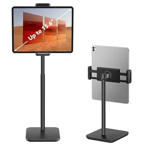 Produktbild: tounee Tablet Ständer, Tablet Halterung Verstellbare-Einstellbare Lang Arm Ständer von 11,6-19,2 Zoll für iPad Pro 9.7, 10.5, 12.9, Air Mini 2 3 4, iPhone, und Tablet mit 4.7