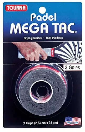 Produktbild: Tourna Unisex-Erwachsene PAD-MT-BK Padel Overgrip, schwarz, 3-Pack