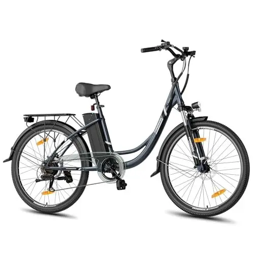 Produktbild: Touroll B1 26 Zoll City E-Bike mit 250W Motor und 36V 15.6Ah Akku Pedelec Cityräder Elektrofahrrad, Max Geschwindigkeit 25km/h Max Reichweite 90km, Erwachsene Herren Damen Ebike