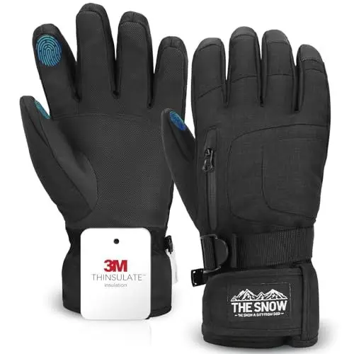 Produktbild: TOUTBIEN Skihandschuhe Herren Damen Wasserdicht Warme Winterhandschuhe rutschfest Winddicht Fahrradhandschuhe Thermo Touchscreen Handschuhe Outdoor für Ski Snowboard Wandern Radfahren Motorrad