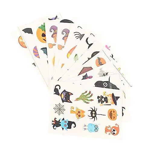 Produktbild: TOVINANNA 120 Blatt Halloween-Aufkleber für Kinder Halloween-Bastelaufkleber halloween tattoos fürs gesicht halloween decorations aufkleber kinder Halloween-Kunstaufkleber Halloween-Zubehör