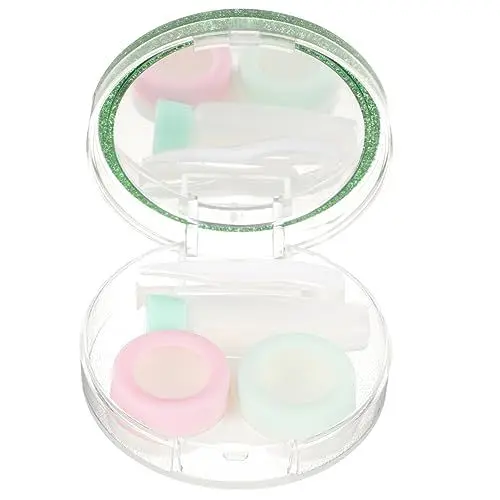 Produktbild: TOVINANNA 1 Satz Kontaktlinsenbehälter spiegelfolie praktischer Objektivhalter Praktischer Kontaktlinsen-Organizer Make-up-Linsenhalter kleines Etui für Objektiv Taschenlinsenhalter Plastik
