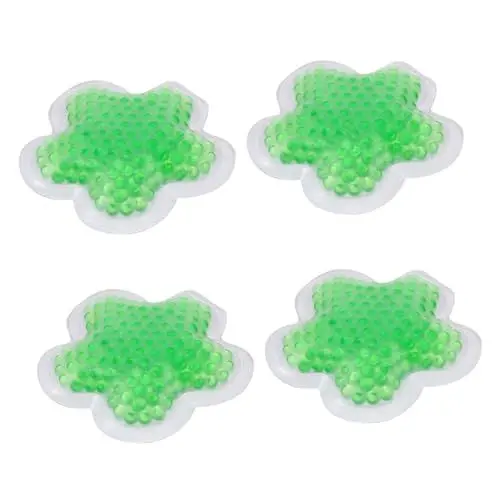 Produktbild: TOVINANNA 4 Stück Blütenförmiger Perlen-eisbeutel Physiotherapie-pad Therapiekompresse Erholungspad Green Pvc