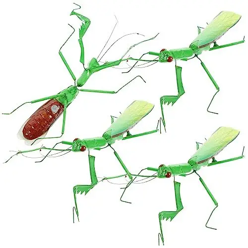 Produktbild: TOVINANNA 4 Stück Hohe Simulation Von Insekten Statisches -Spielzeug Figur Statisches Mantis-Spielzeug Rang Desktop-Spielzeug Tischdekoration Modell Abs Kind Schreibtisch Requisiten