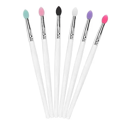 Produktbild: TOVINANNA Großer Lidschattenpinsel Mit Pailletten – Silikongriff – 6er-set – Ideal Für Salons Und Den Persönlichen Gebrauch