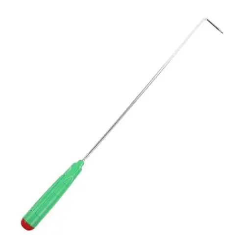 Produktbild: TOVINANNA Camping-Briketthaken Lagerfeuerpoker Kamingruben-Poker Kaminfeuer-Poker Brennholzzange wiederverwendbarer Feuerpoker Kamin-Poker-Werkzeug drinnen Metall Zubehör Briketts Plastik