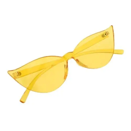 Produktbild: TOVINANNA Gelbe Cat Eye Sonnenbrille Für Frauen Brille Dekorative Partybrille Strandbrille Leicht Zu Tragen Hohe Qualität Robuste Struktur