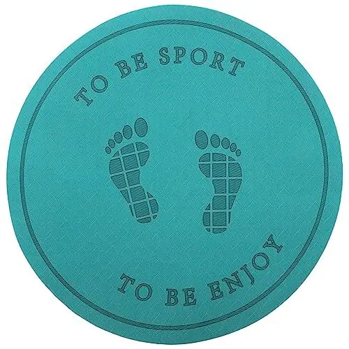 Produktbild: TOVINANNA Sprungmatte tragbare Trainingsmatte Trainingssportmatte Yoga-Matte Springseil Yoga-Essen leises Sprungbrett leise Sportmatte runden Yoga Matte Knieschützer Fitnessmatte Teppich tpe