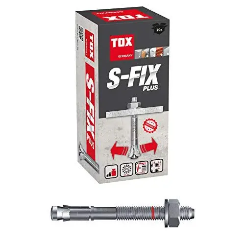 Produktbild: TOX Bolzenanker S-Fix Plus M12 x 180/88+103 mm 20 Stück 04210138 Verzinkt