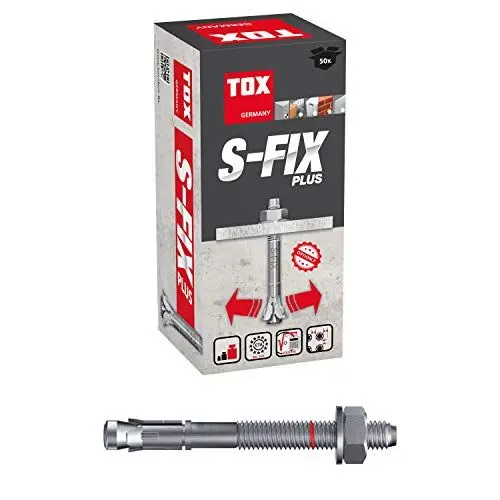 Produktbild: TOX Bolzenanker S-Fix Plus M8 x 100/30+43 mm 50 Stück 04210109 Verzinkt