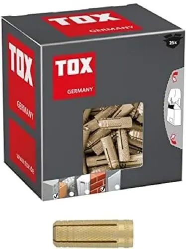 Produktbild: TOX Messing Spreizdübel Metrix M6 x 22 mm, 25 Stück, 026100131
