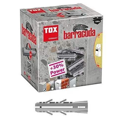 Produktbild: TOX Spreizdübel Barracuda 8 x 40 mm, Dübel für Vollbaustoffe, 100 % Nylon, 100 Stück, 013100061