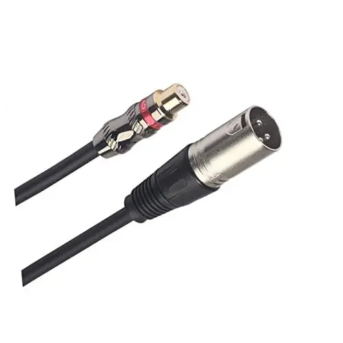 Produktbild: TOYANDONA 0.3m Rca Zu Xlr Adapterkabel Audio Verbindung Für Mikrofon Lautsprecher Und Lange Verbindung Langlebig Schwarz