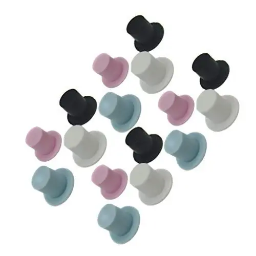 Produktbild: TOYANDONA 100Pcs Mini Bunte Zylinder Hüte Kunststoff Zylinder Hüte Miniatur Zylinder für Kunsthandwerk Weihnachten Widmung DIY Lieferungen 2. 3 * 2. 3Cm