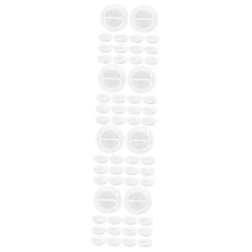 Produktbild: TOYANDONA 100 STK Untere Abdeckung des Puppensparschweins Stopper Für Sparschwein Puppenstopper Aus Gips Sparschwein Bodendeckel Sparschweinstecker Untere Abdeckung des Sparschweins Abs Weiß