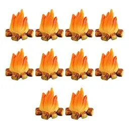 Produktbild: TOYANDONA 10Pcs Miniature Campfire Dollhouse Fire Ornament Decor Resin Mini Fire Figurines Kids Pretend Toy Bonfire Model Micro Landscape Fairy Garden Decor