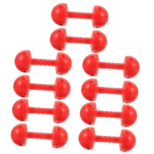 Produktbild: TOYANDONA 10 Stk Kinderhantel kinder turnen wichtelkinder jucarii pentru copii kinder outdoor spielsachen fitnessgeräte für kinder Handgewichte Kinderzubehör Kinderspielzeug Plastik rot