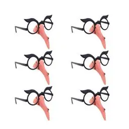 Produktbild: TOYANDONA 10 stücke Party Brille mit Hexennase und Augenbrauen für Fasching Halloween Damen Brille mit Hexe Nase Feder Augenbraue