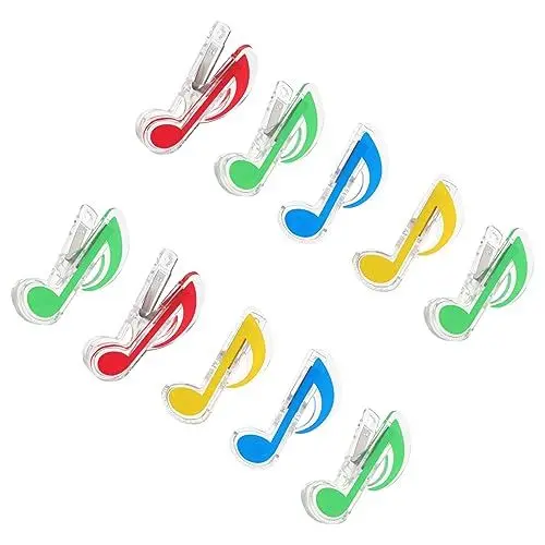 Produktbild: TOYANDONA 10st Halter Für Musikbücher Zubehör Für Klavier Metallbügel Musikgeschenke Für Musiker Musikclips Clip Für Musikseite Bücherregal Aus Metall Metallhalter Noten Plastik Ordner Musik