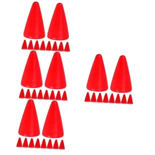 Produktbild: TOYANDONA 120 Stück Schachzubehör Tischspielkomponenten Spielfiguren Schachersatz Schachbrett Schachspielzubehör Brettspiele Figuren Schach Für Brettspiel Brettzubehör Rotes Holz