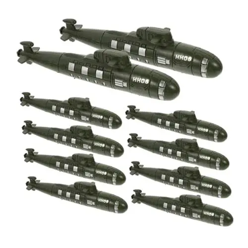 Produktbild: TOYANDONA 12St simuliertes U-Boot -U-Boot-Modell Sandspielzeug Tiefsee Kriegsschiffe Toys -U-Boote Landschaftsgestaltung von U-Booten pp Green