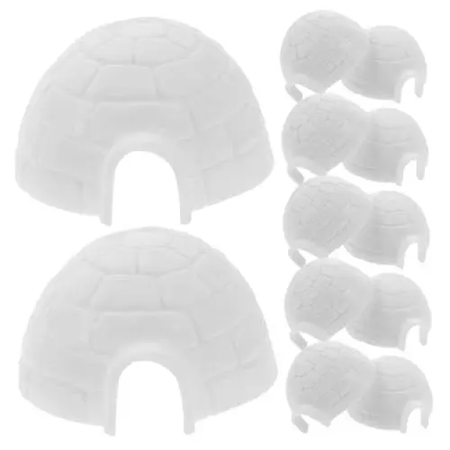 Produktbild: TOYANDONA 12stücke Miniatur-eishaus-Ornament Aus Kunststoff Lebensechte EIS-Haus-Figuren Für Feengärten Dekoration Für Tisch Schreibtisch Terrasse DIY-gartenprojekt Mikrolandschaft