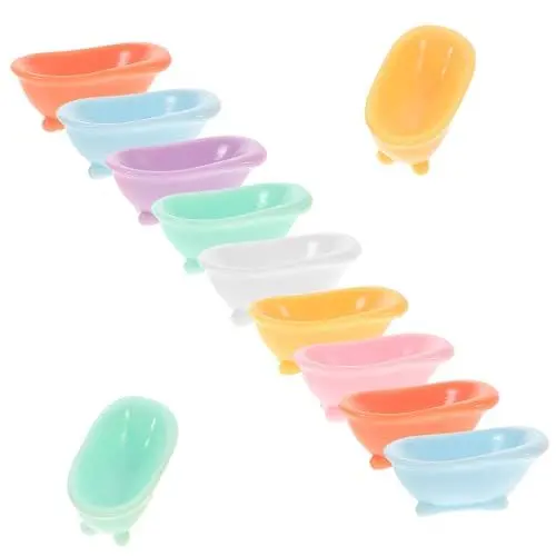 Produktbild: TOYANDONA Miniatur-puppenhaus-badewanne 12-teiliges Set Simulationswanne Für Jungen Und Mädchen Vielseitige Dekoration Für Den Miniatur-puppenhausgarten