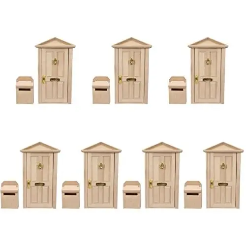 Produktbild: TOYANDONA 14-Teilige Farbpost mit Einrichtungsgegenständen zum Lernen von Kinderspielzeug zum Öffnen Miniaturhöhle Gartentüren Fee Spielzeug DIY-Modell Möbel Kleinkinder Basteln Und