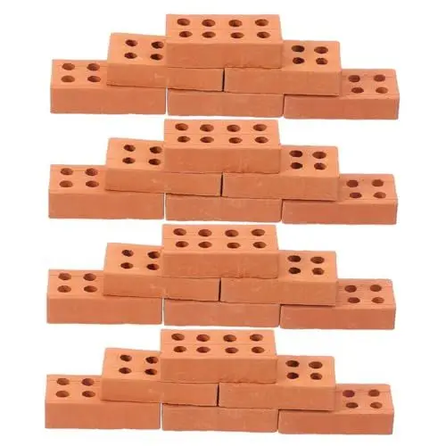 Produktbild: TOYANDONA 150 Stück Ziegel Modell Puppenhäuser Ziegel Für Den Außenbereich Kleine Ziegel Spielhaus Ziegel Requisiten Miniaturbau Winzige Ziegel Mini Ziegel Beton Winzige DIY Fake