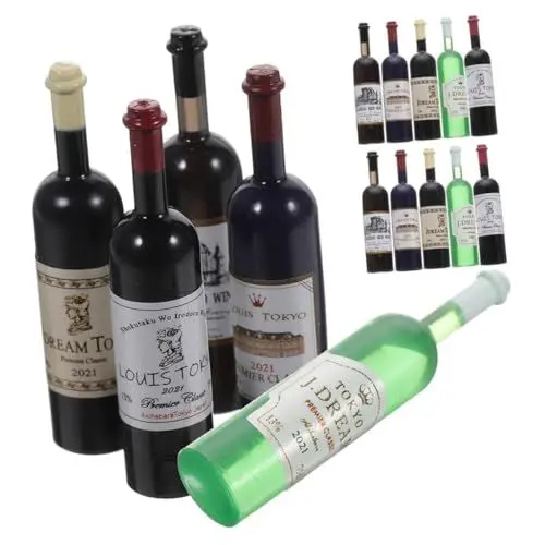 Produktbild: TOYANDONA 15St Puppenhaus Wein Kinder bastelset basteln für Kinder Mini-Flaschen-Puppenhaus Küche Rotwein Spielzeuge Weinflaschen für Puppenhaus Puppenhausminiaturen Figur