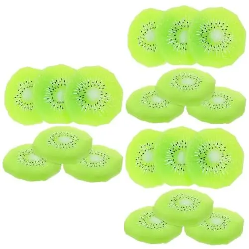 Produktbild: TOYANDONA 18 Stk Lebensechtes Kiwisspielzeug Gefälschte Fruchtscheibe Künstliches Kiwi-Spielzeug Realistische Fruchtverzierung Dekorative Früchte Gefälschtes Kiwi-Modell PVC Obst Zubehör