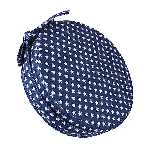 Produktbild: TOYANDONA 1Stk Esssitzkissen für Kinder Stühle für Kinder tragbarer Hochstuhl Hochstuhlkissen Kinderstuhl Sitzkissen Runder Kindersitzkissen Esszimmerstuhlkissen für Kinder Kunstleder Blue