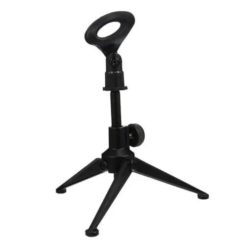 Produktbild: TOYANDONA 1Stk Mikrofonstativ Mikrofonständer Halter Tischstativ Mikrofon-Unterstützung Stand tripod stative metallklammern handliches Stativ Mikrofonregal Mikro-Rack Zinklegierung Black