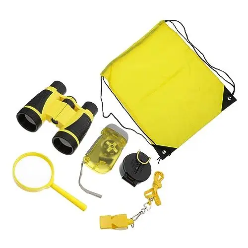 Produktbild: TOYANDONA 1 Abenteuerspielzeug Für Kinder Kinder-Explorer-ausrüstung Outdoor-kompass Für Kinder Mini Fernglas Kinder Natürliches Erkundungsspielzeug Für Kinder Kindergeschenk Abs Orange