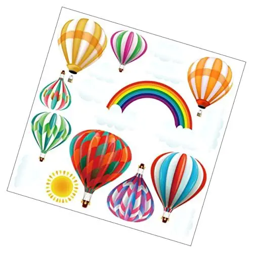 Produktbild: TOYANDONA 1 Blatt Wandaufkleber Wandtattoos Aufkleber für Ballonkühlschränke wandtattoo für kinderzimmer wanddeko kinderzimmer Aufkleber für Heißluftballons Heißluftballon Wandkleister PVC