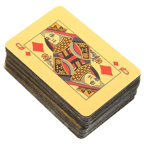 Produktbild: TOYANDONA 1 Mini-goldspielkarten Mini-kartenspiele Kinder Spielen Kartenspielzeug Mini-spielkartenset Tragbares Spielkartenset Partykartenspiele Für Erwachsene Minikarten Golden Papier