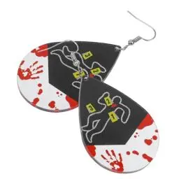 Produktbild: TOYANDONA 1 Paar Halloween-Ohrringe Halloween-Kostüm-Ohrringe Lustige Halloween-Tropfenohrringe Halloween-Zubehör Blutige Ohrringe Acryl Ohrringe Halloween-Ohrstecker Ohrentropfen Eisenhaken