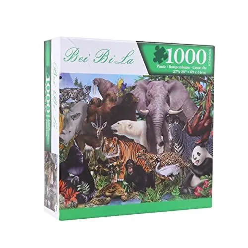 Produktbild: TOYANDONA 1 Satz 1000 Stück Bodenpuzzles Für Erwachsene 1000 Puzzlekunst Fantasiespielzeug Familienaktivitäten Zu Hause Bildung Puzzle Tiere Rätseln Kidcraft-spielset Fragmente Papier Kind