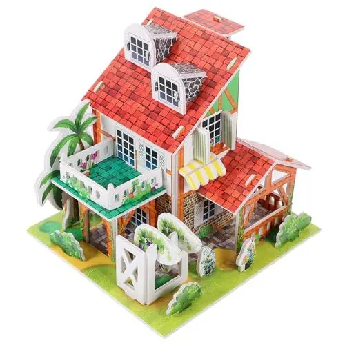 Produktbild: TOYANDONA 1 Satz 3D-Puzzle- Versammlungshaus Villa-Puzzle Kinder Puzzle rätselbuch Kinder Mikrorätsel Spielzeug unfertiges kleines Kabine selber Bauen Papier Blockhaus Suite Modell
