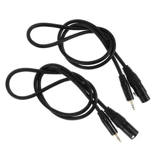 Produktbild: TOYANDONA 1 Satz Audiokabel Trs Zu Xlr Kabel Synthesizerkabel Bühnenperformance Kabel -pin-mikrofonkabel Trs Auf Xlr Kabel -pin Trs-auf-xlr-3-pin-kabel 3,5-mm-trs-auf-xlr-kabel Black 2st