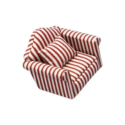 Produktbild: TOYANDONA 1 Satz Einzelsofa Miniatur Puppenhaus Spielzeug Miniatursofa mit Kissen Kinder Modelle Spielzeuge Mini-Möbel Puppenhaus-Sofa fein schmücken Ornamente Dekorationen Individuell Stoff
