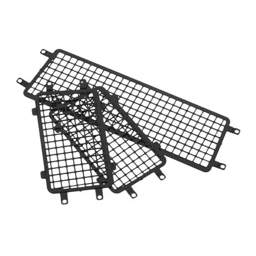 Produktbild: TOYANDONA 1 Satz Fensternetz Für Offroad-Autos Rc-seitenfenster-schutznetz Rc-Auto- Rc-autofenster-schutznetz Rc-car-Dekoration Fenstergitter Für Rc-Autos Rc-car-Upgrade Black Plastik