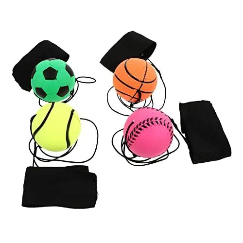 Produktbild: TOYANDONA 1 Satz Fluoreszierender Hüpfball Brausetabletten Sport Spielzeug Für Kinder Kleinwerkzeuge Set Toy Set Fußbälle Kinderfußball Elastische Bälle Dekompressionsspielzeug Gummi 4 Stück