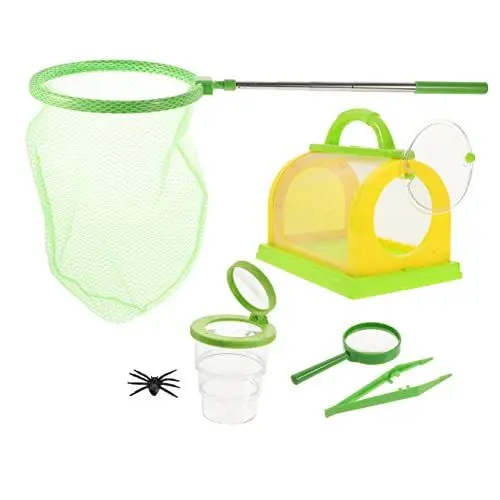 Produktbild: TOYANDONA 1 Satz Insektenbeobachtungsset Fangset Überwachung Outdoor-spielset Spielzeug Für Kleinkinder Fänger Kinderanzug Tierkäfig Vergrößern Kinderanzüge Krug Spielzeuge Fall Stoff Green