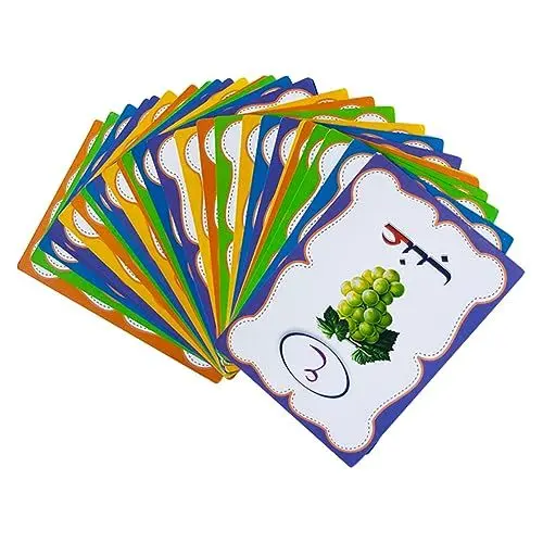 Produktbild: TOYANDONA 1 Satz Lernkarten Arabische Wörter optisch arabisch Lernen Educational Toys Frühpädagogik Erziehungsspielzeug Lernspielzeug für Kleinkinder Arabische Wortkarten Sinneskarten Papier
